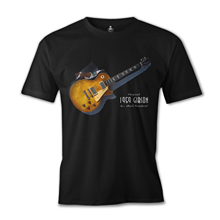 Gitar - Gibson - 1959 Siyah Erkek Tshirt