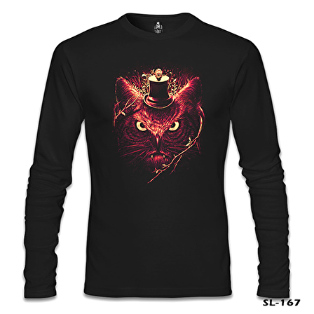 Baykuş Siyah Erkek Sweatshirt