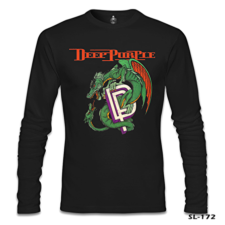Deep Purple Siyah Erkek Sweatshirt