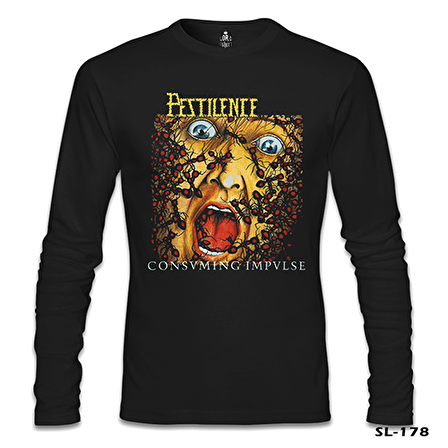 Pestilence - Consuming Impulse Siyah Erkek Sweatshirt