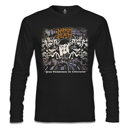 Napalm Death - From Enslavement Siyah Erkek Sweatshirt
