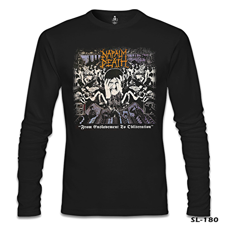 Napalm Death - From Enslavement Siyah Erkek Sweatshirt