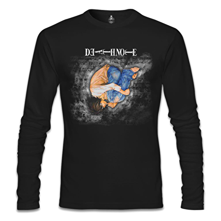 Death Note - Upside Down Siyah Erkek Sweatshirt