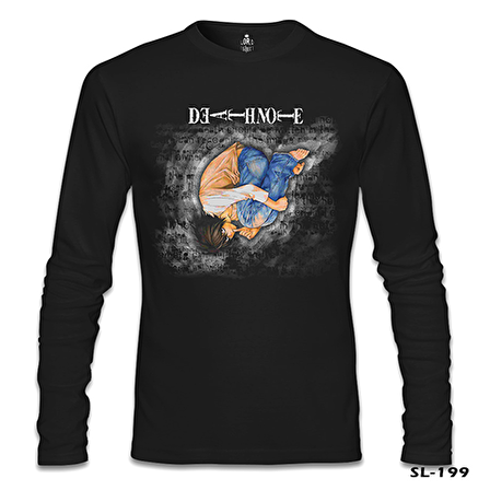 Death Note - Upside Down Siyah Erkek Sweatshirt