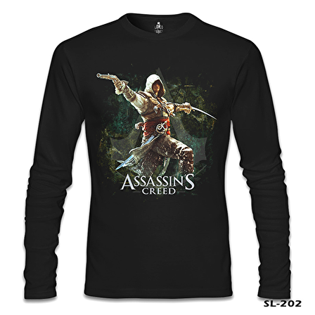Assassin's Creed 3 Siyah Erkek Sweatshirt