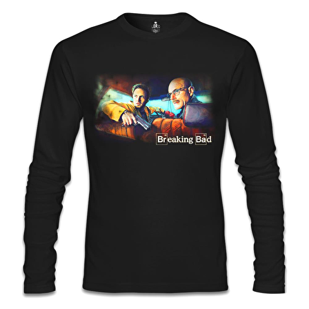 Breaking Bad - In the Car Siyah Erkek Sweatshirt