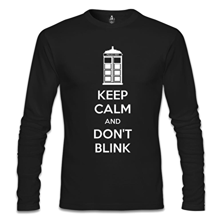 Doctor Who - Don't Blink Siyah Erkek Sweatshirt