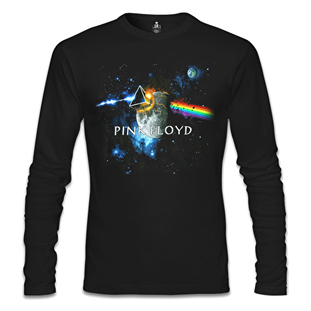 Pink Floyd - Above the Moon Siyah Erkek Sweatshirt