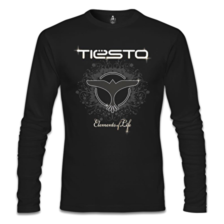 Dj Tiesto - Elements of Life Siyah Erkek Sweatshirt