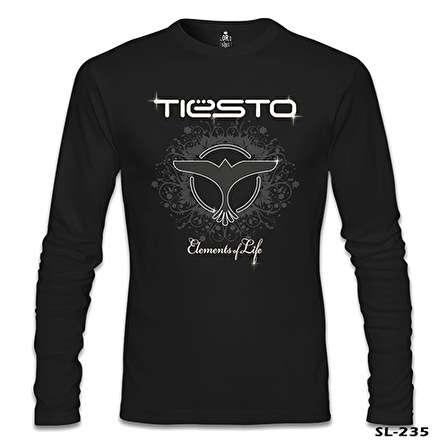 Dj Tiesto - Elements of Life Siyah Erkek Sweatshirt