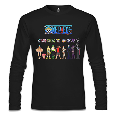 One Piece Siyah Erkek Sweatshirt