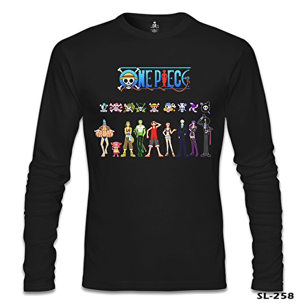 One Piece Siyah Erkek Sweatshirt