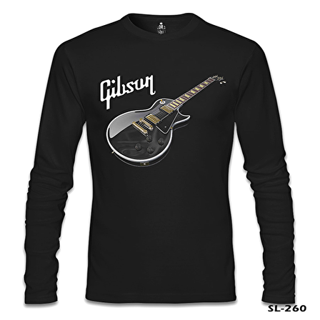 Gitar - Gibson 1 Siyah Erkek Sweatshirt