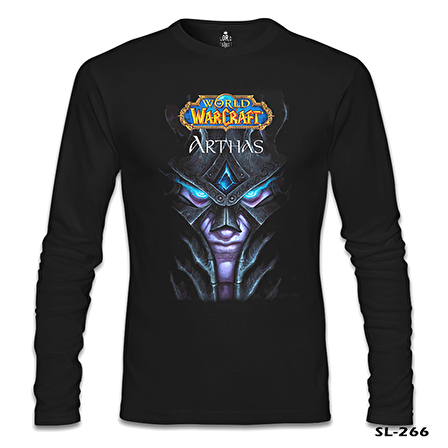World Warcraft - Arthas Siyah Erkek Sweatshirt