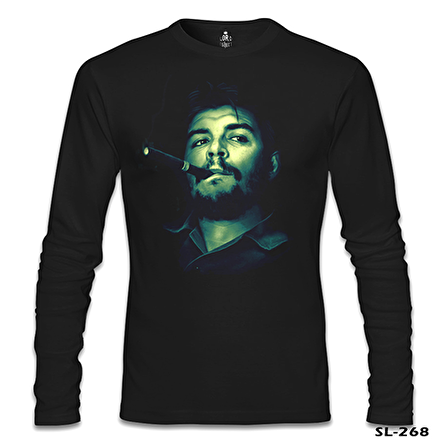 Che Guevara - Smoke 2 Siyah Erkek Sweatshirt