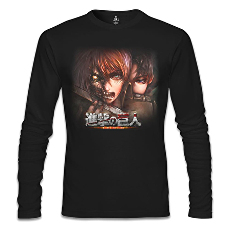 Attack on Titan Siyah Erkek Sweatshirt
