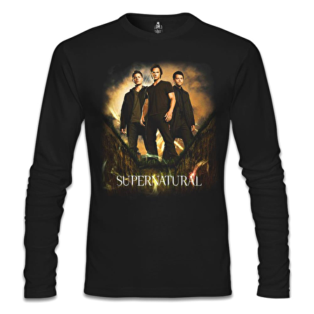 Supernatural Siyah Erkek Sweatshirt