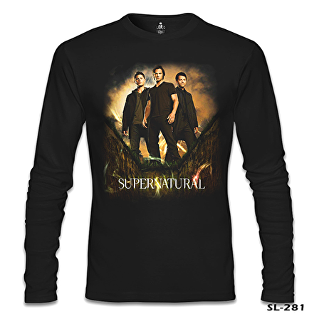 Supernatural Siyah Erkek Sweatshirt