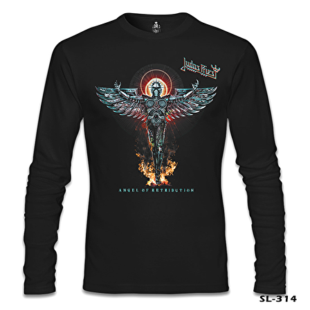 Judas Priest  - Angel Siyah Erkek Sweatshirt