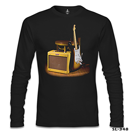 Fender and the Rock 'n Roll Siyah Erkek Sweatshirt