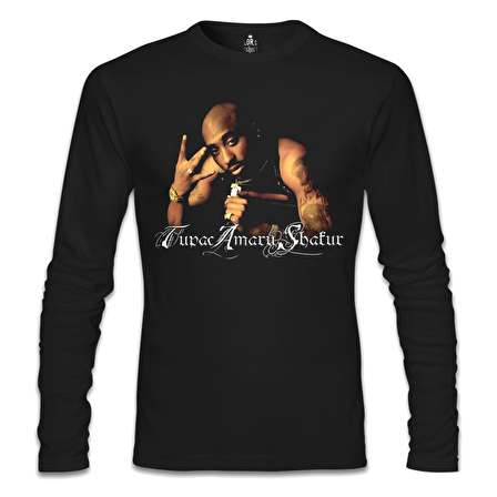 Tupac Shakur 2 Siyah Erkek Sweatshirt