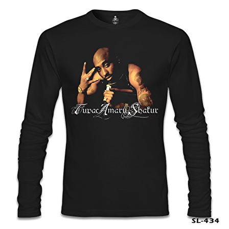 Tupac Shakur 2 Siyah Erkek Sweatshirt