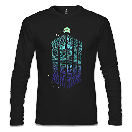 Doctor Who - Bow Ties Siyah Erkek Sweatshirt