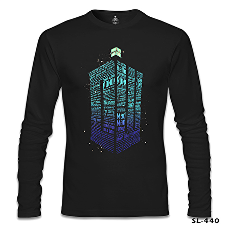 Doctor Who - Bow Ties Siyah Erkek Sweatshirt