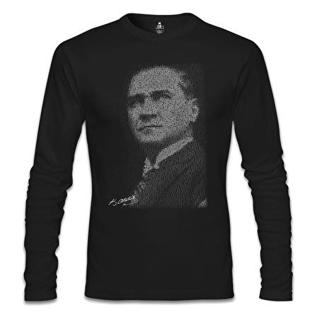 Atatürk - Gençliğe Hitabe Siyah Erkek Sweatshirt