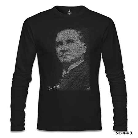 Atatürk - Gençliğe Hitabe Siyah Erkek Sweatshirt