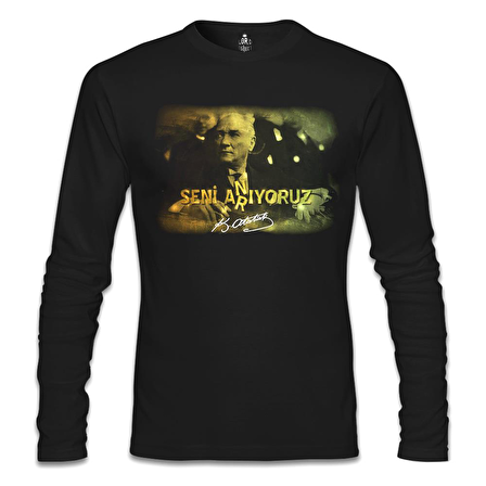 Atatürk Siyah Erkek Sweatshirt