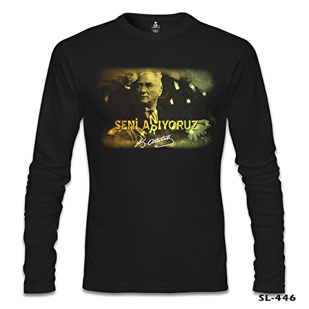 Atatürk Siyah Erkek Sweatshirt