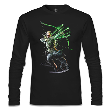Guardians of Middle Earth - Legolas Siyah Erkek Sweatshirt