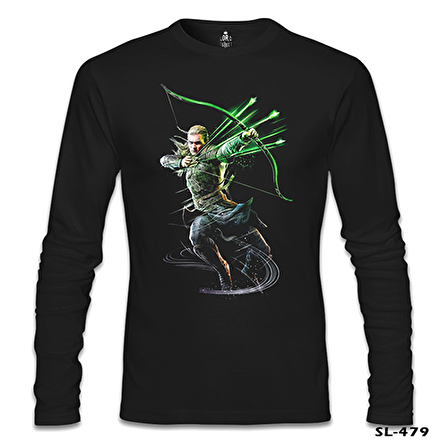 Guardians of Middle Earth - Legolas Siyah Erkek Sweatshirt