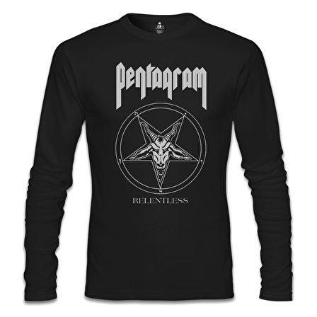 Pentagram - Relentless Siyah Erkek Sweatshirt