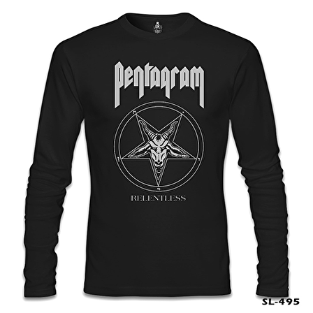 Pentagram - Relentless Siyah Erkek Sweatshirt