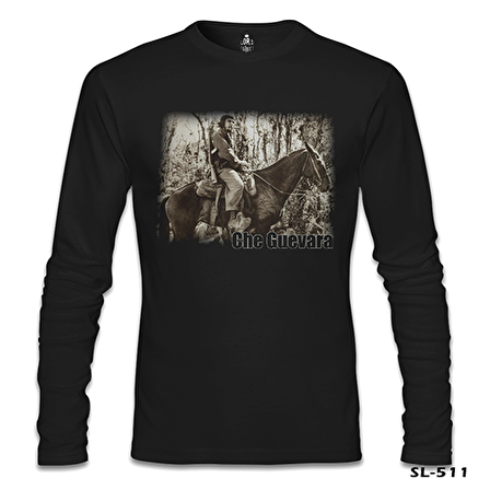 Che Guevara 1  Siyah Erkek Sweatshirt
