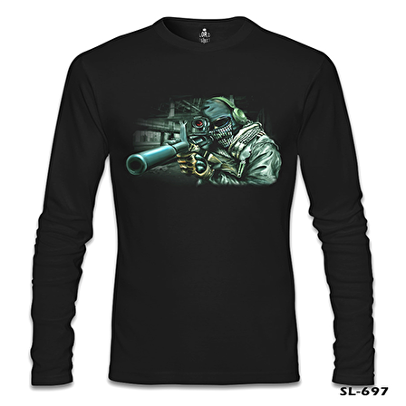 Call of Duty - Ghosts 2 Siyah Erkek Sweatshirt