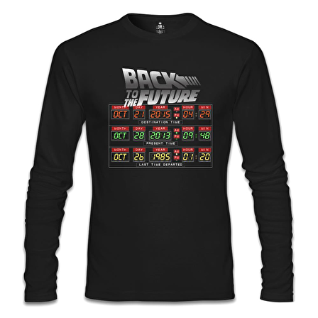 Back to the Future - 21.10.2015 Siyah Erkek Sweatshirt