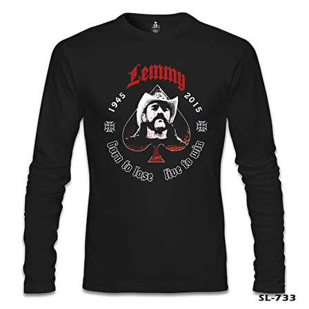 Lemmy Kilmister Siyah Erkek Sweatshirt
