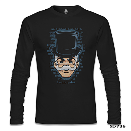 Mr. Robot - FSociety Siyah Erkek Sweatshirt