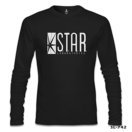 Flash - S.T.A.R. Laboratories Siyah Erkek Sweatshirt