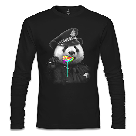 Police Panda Siyah Erkek Sweatshirt