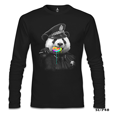 Police Panda Siyah Erkek Sweatshirt
