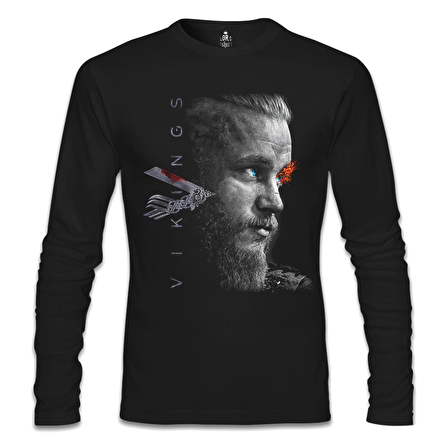 Vikings - Ragnar II Siyah Erkek Sweatshirt