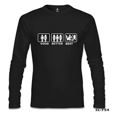 Good Better Best Siyah Erkek Sweatshirt