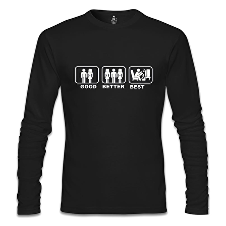 Good Better Best Siyah Erkek Sweatshirt