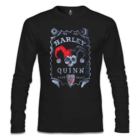 Harley Quinn - Sane Crazy Siyah Erkek Sweatshirt