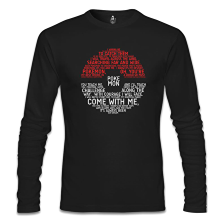 Pokemon Siyah Erkek Sweatshirt