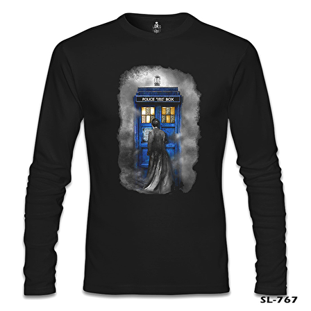 Doctor Who - Tardis Siyah Erkek Sweatshirt